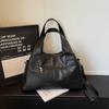 Women's Shoulder Bag Solid Color Large Capacity Travel Commuter Tote Bag