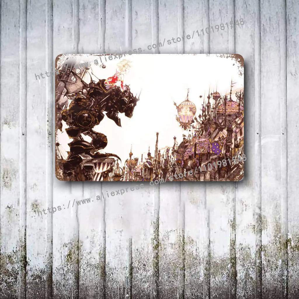 Final Fantasy Tactics The Lying Heart Poster Vintage Tin Metal Sign Decorative Plaque for Pub Bar Man Cave Club Wall Decoration