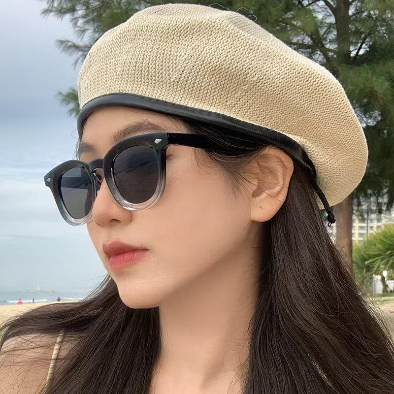 New Small Frame Oval Sun Glasses Trend Sunglasses Men's and Women's Street Trend Cool Eyeglass Shades Glasses Frame UV400 Glasse