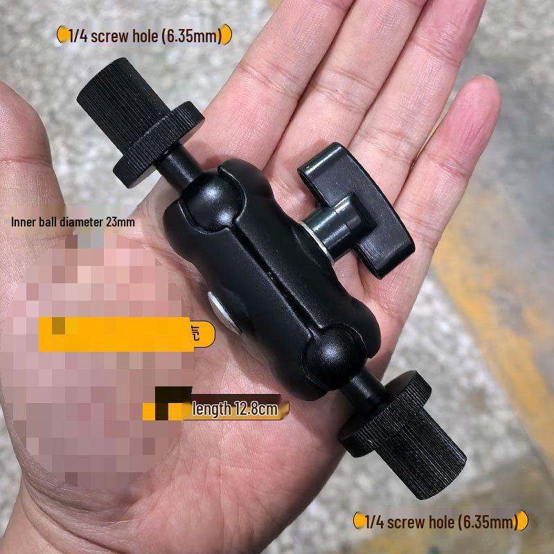 17mm Ball Head to 1/4" Interface Universal Swivel Pan/Tilt Tripod Adapter.