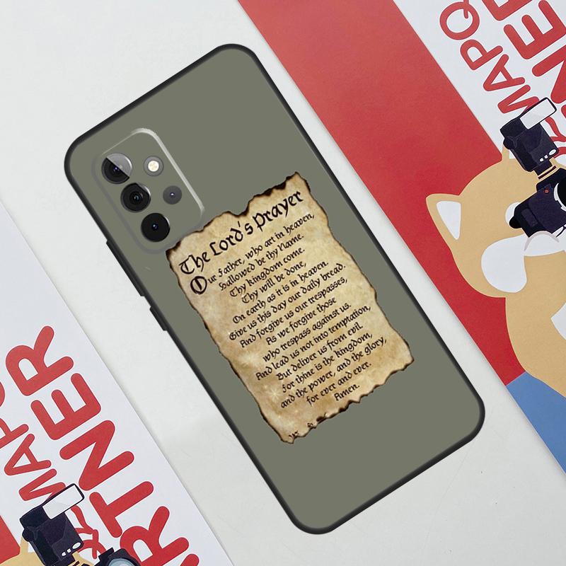 Chrześcijaństwo Modlitwa Pańska Etui Dla Samsung Galaxy A52 A32 A12 A56 A36 A16 A13 A23 A33 A53 A54 A34 A14 A15 A35 A55 A17