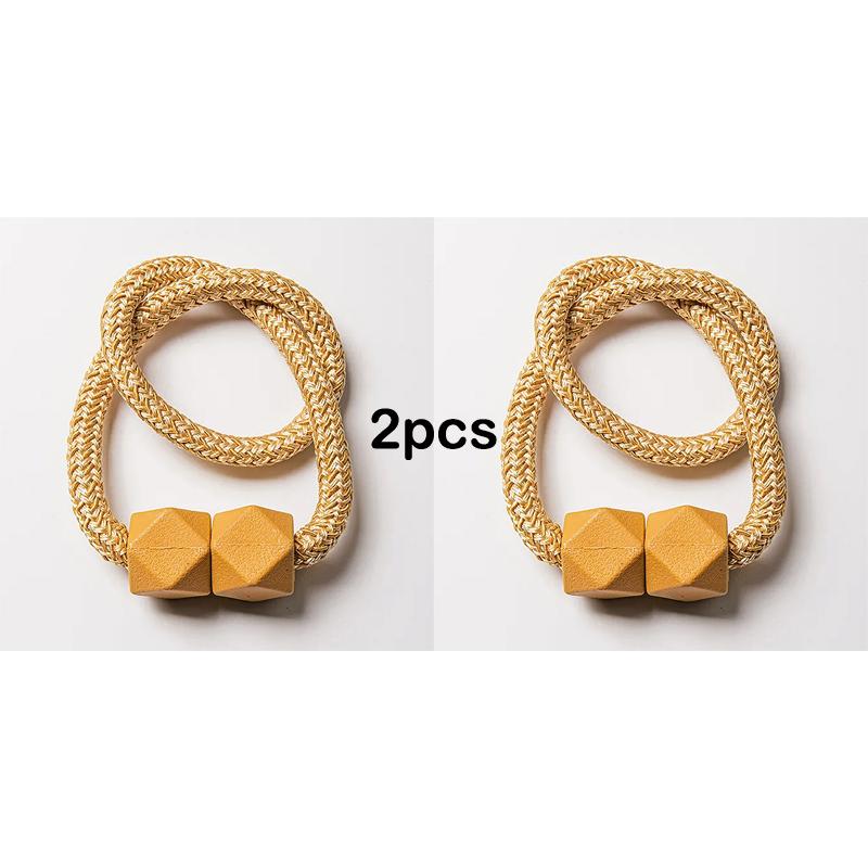 

2 шт. Подхваты для штор с сильным магнитом, дизайн из толстой веревки, для спальни, гостиной, кухни, прочный пластик, аксессуар для домашнего декора оранжевый