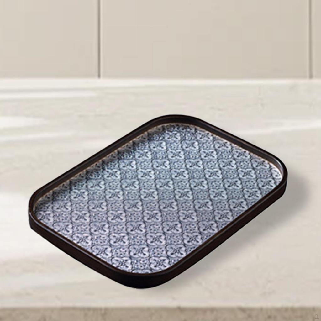 Frühstückstablett Obstsnack Mehrzweck-Lebensmittelplatte Schreibtischorganizer Holz Servieren Hölzern