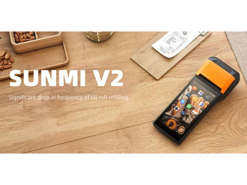 SUNMI V2 Multi-Language Cash Register & Handheld Printer for Retail & Catering