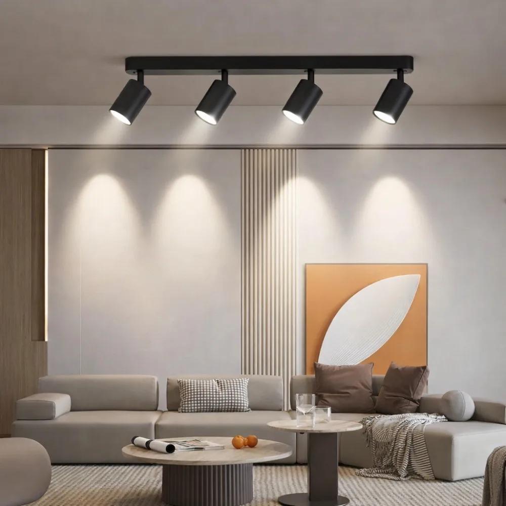 3/4Heads LED Ceiling Light GU10 LED Track Spot Light for Chandelier Bedroom Corridor Ceiling Lamp Replacement Bulb Lighting