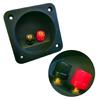 2 Way Terminals Cup Connectors for Speaker Box Subwoofer Banana Terminals Square Screw Type Black Color Speaker