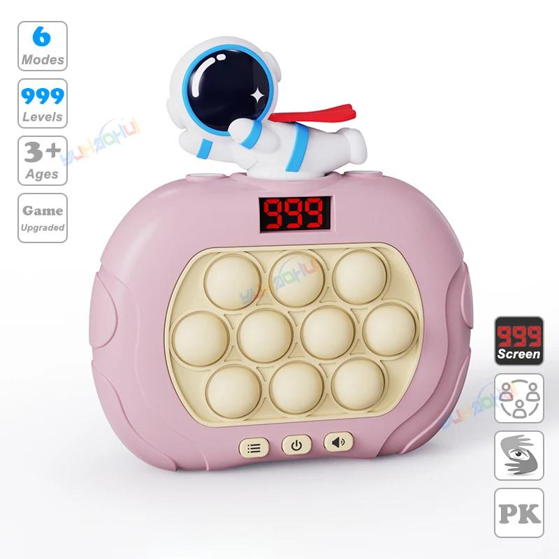 Funny Light Up Electronic Pop-Push Quick Push Game Puzzle Machine Quick Push Decompress Electronic Toy for Child Gaming Game