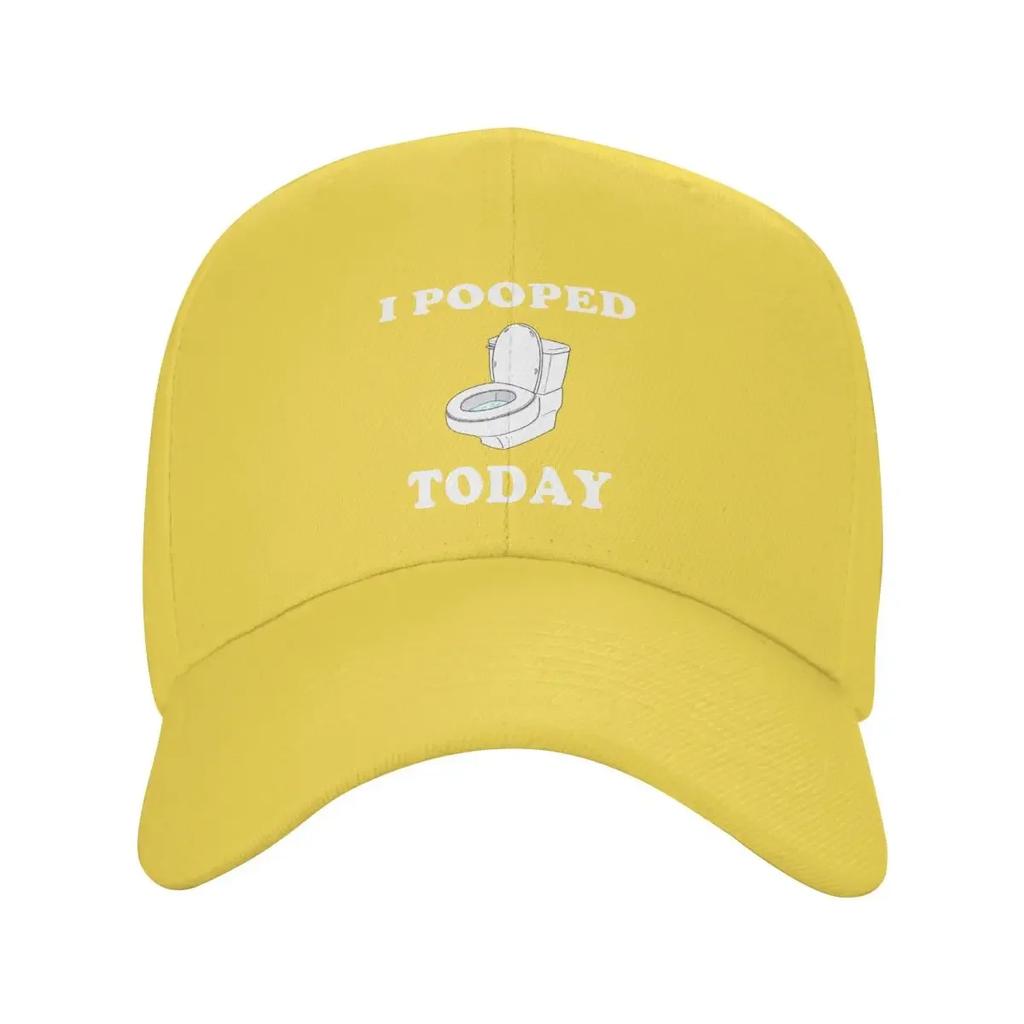 Custom Classic I Pooped Today Baseball Cap for Women Unisex Adjustable Dad Hat PerforUnisexce Snapback Caps