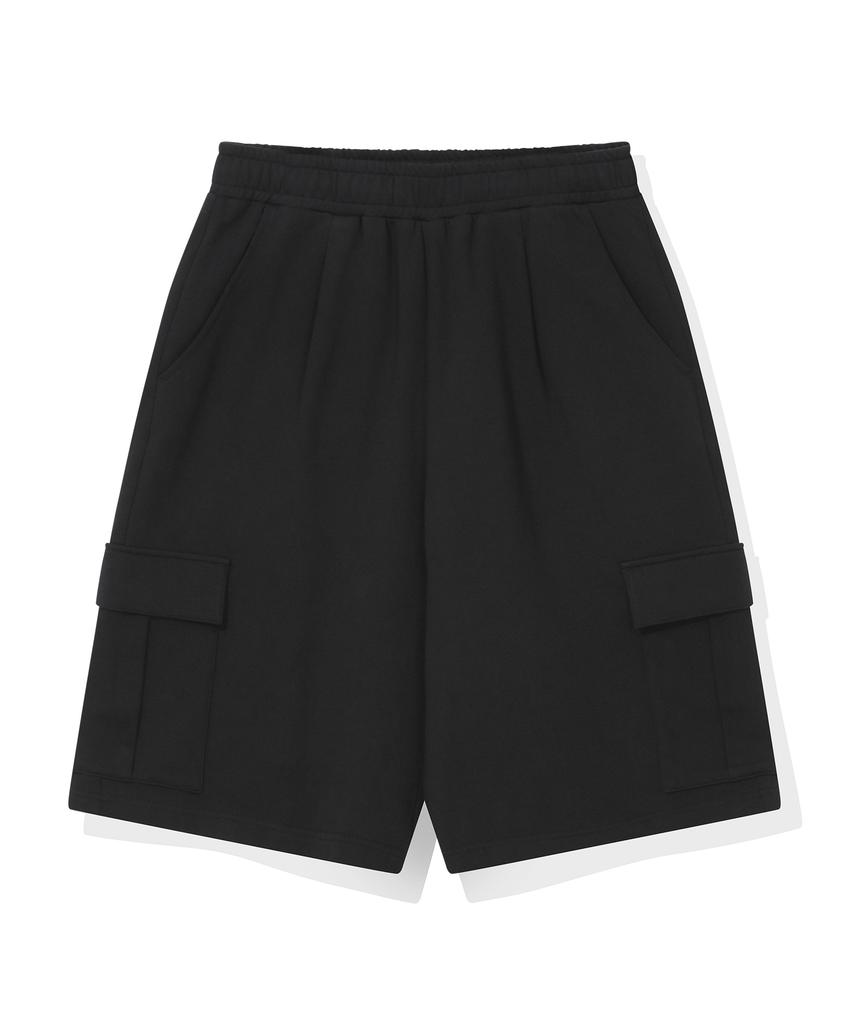 BEENTRILL Standard Hashtag Cargo Bermuda Sweatpants (Black)