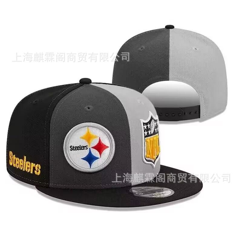 Unisex Embroidered Flat Brim Baseball Cap NFL Team Style Outdoor Sun Hat