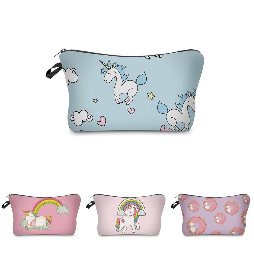 Adorable Unicorn Make Up Bag Emoji Cosmetic Travel Case Ideal For Girls And Ladies