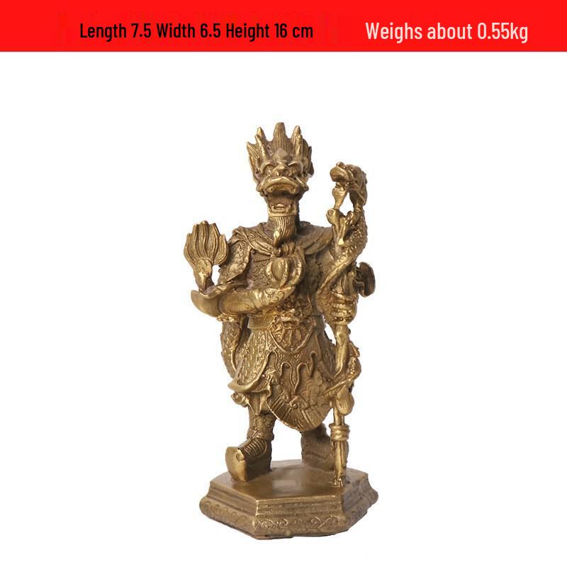 Bronze Golden Dragon King Statue: East Sea Ornamental Standing Dragon
