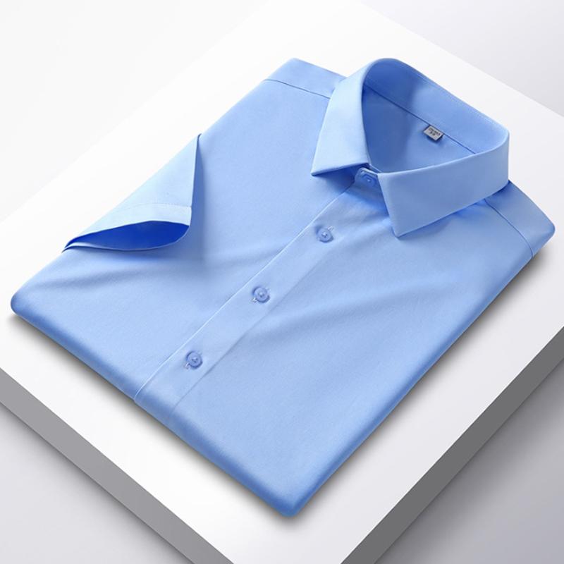 6XL Men's Short Sleeve Shirt Summer New Style Ice Silk Ice Feeling High Quality Large Size No Iron Business and Leisure