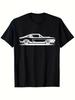 Car Dad Vintage Muscle Car Graphic Tee - Soft Heavyweight 100% Cotton T-shirt for Men & Women
