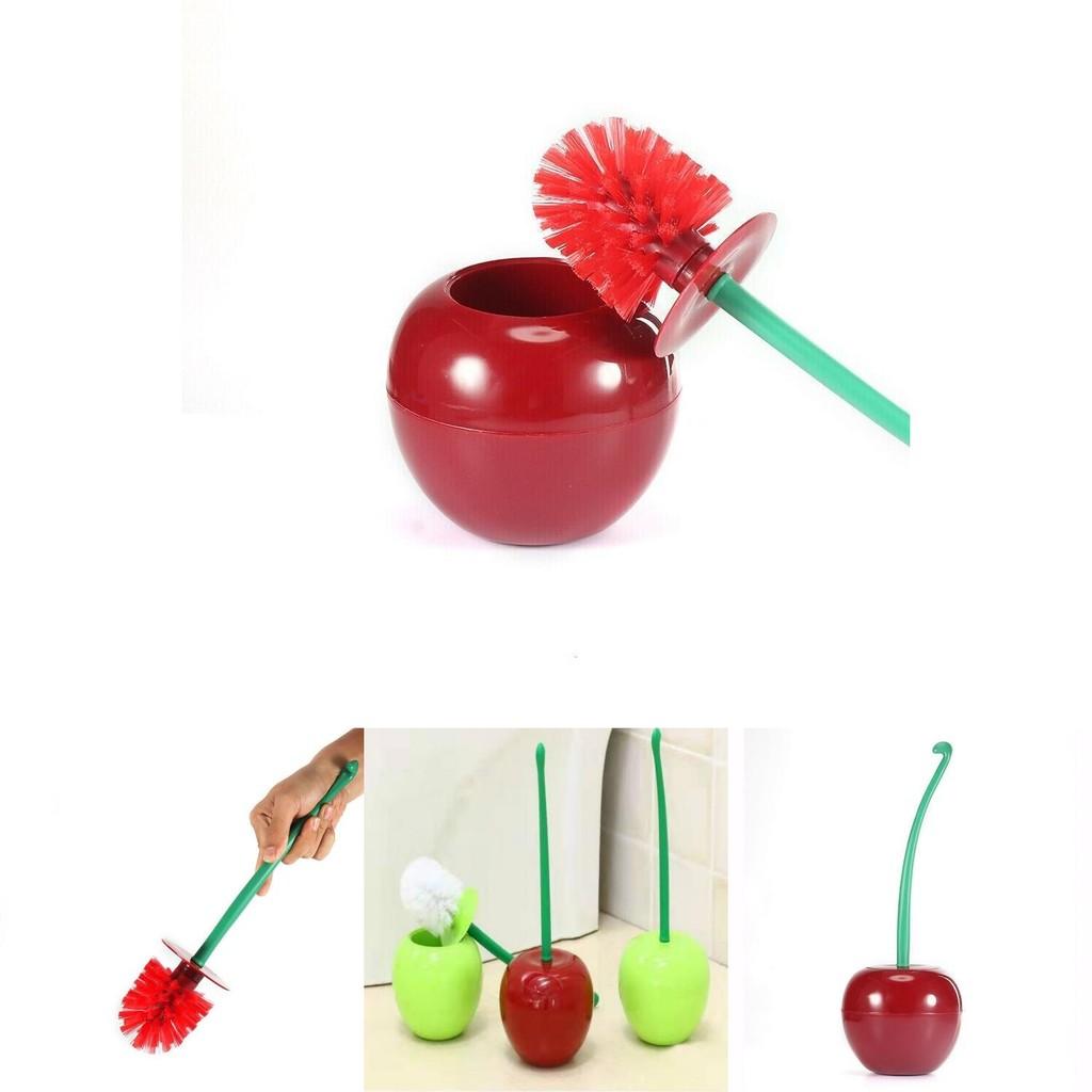 Convenient Long-handled Toilet Brush Set Cherry Toilet Brush For Quick And Efficient Cleaning Creative Plastic Cleaning Brush