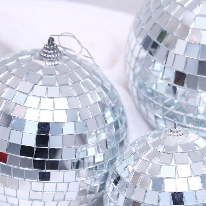 Christmas Laser Mirror Disco Balls, 2-80cm, for Bars and Cake Ornaments 