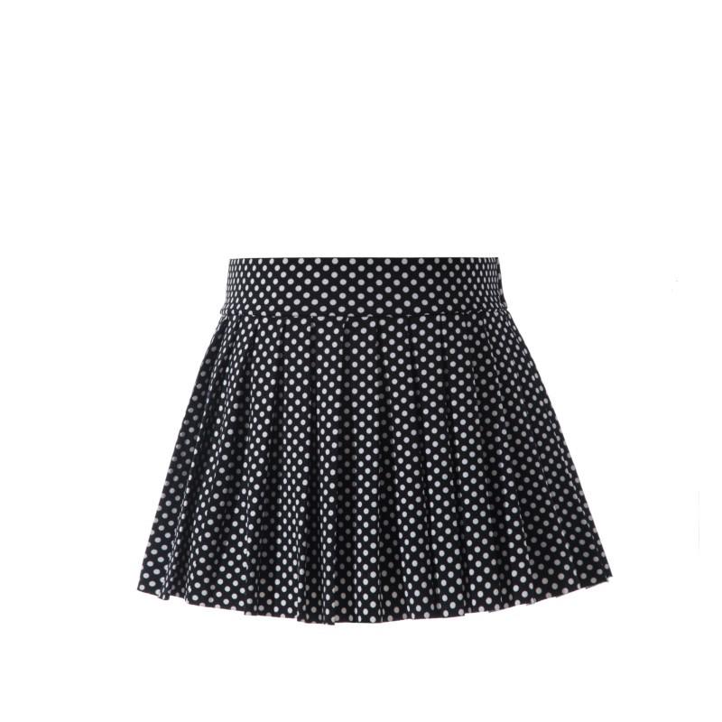 2024 Elastic Waistband Super Short Pleated Skirt, 32 cm Length, No Safety Pants