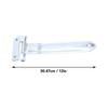 RV Trailer Door Strap Hinge 12 Inch Metal Trailer Door Offset Bent Hinge for Side Door Enclosed Cargo Utility