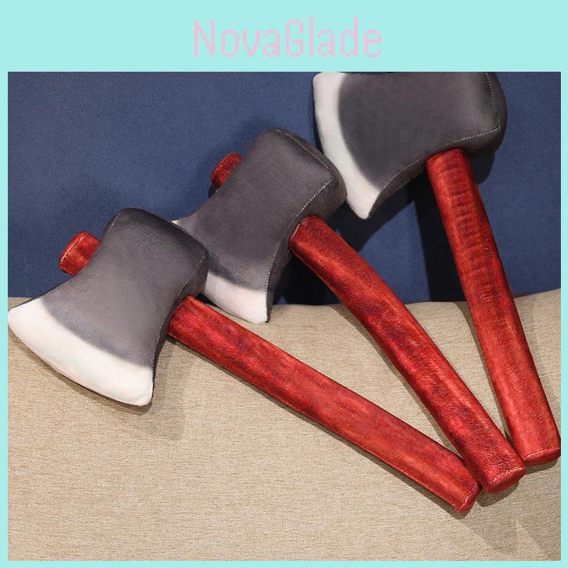 Unique 40cm Plush Axe Toy Soft Crystal Fabric For Gag Gifts And Photo Props