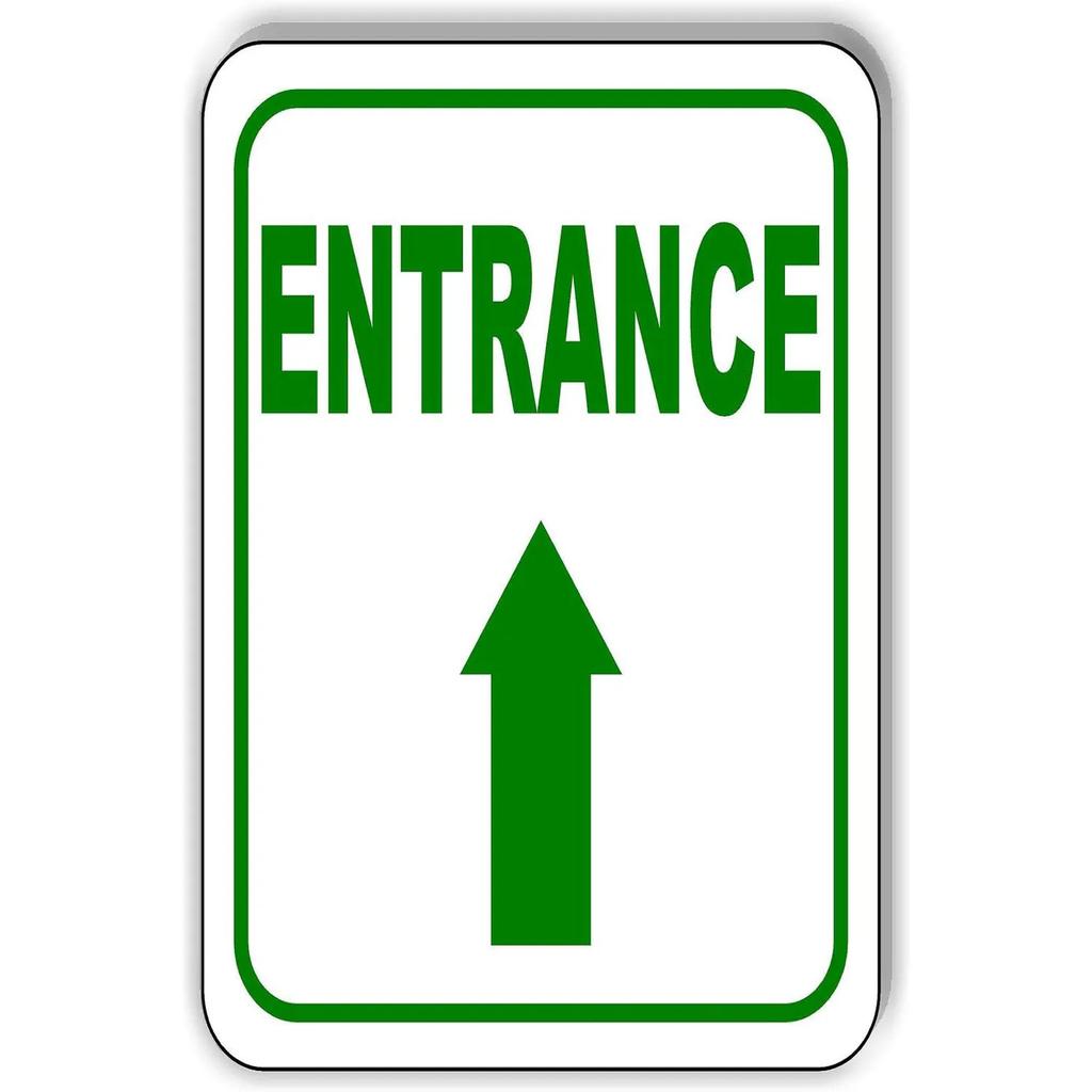 Vintage Exit Entrance Turn Arrow Metal Tin Signs Posters Plate Wall Decor for Bars Garage Cafe Clubs Pubs Retro Poster Plaque