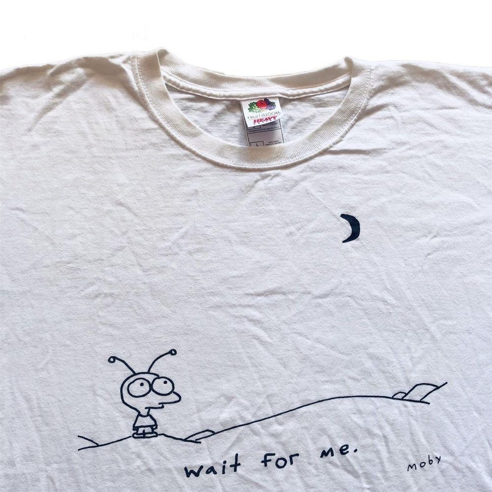 Vtg 00s Moby Band Trička jako Aphex Twin Bjork The Prodigy bílé tričko QT2619 Unisex tričko