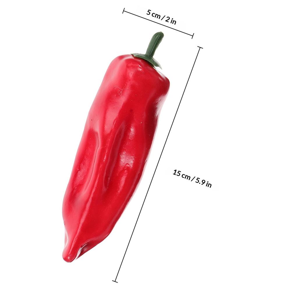 3Pcs Realistic Foam Fake Peppers for Home Decor Bakery Restaurant Photography Props Artificial Chili Ornament Showcase Display