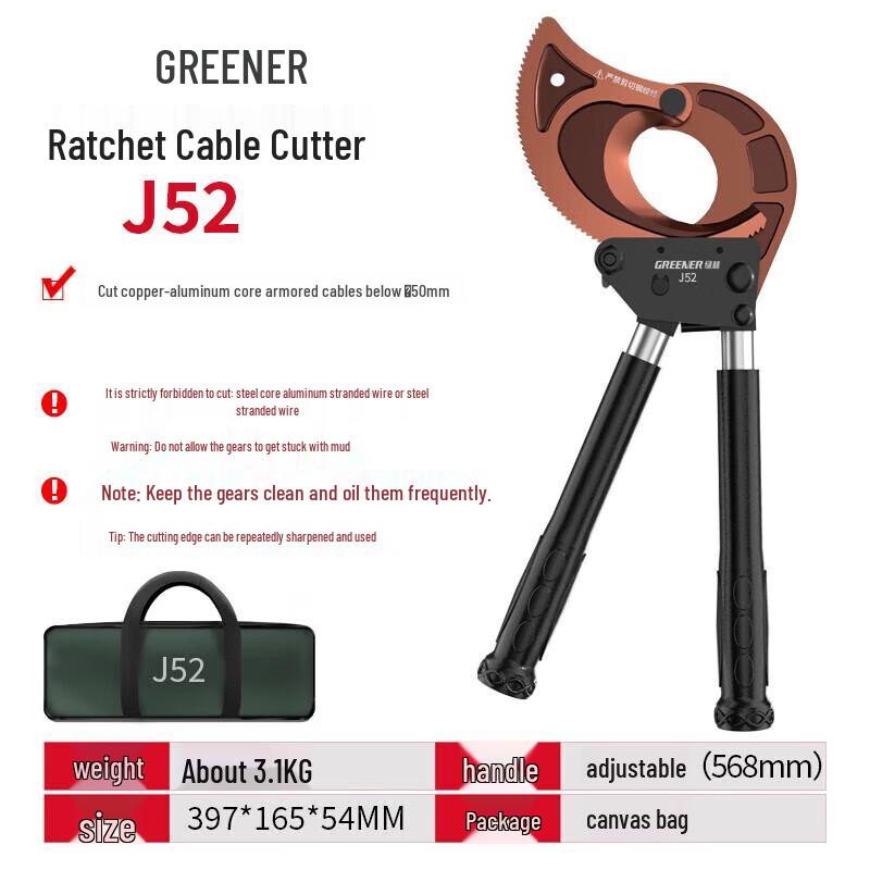 Greener J52 Ratchet Cable Cutter