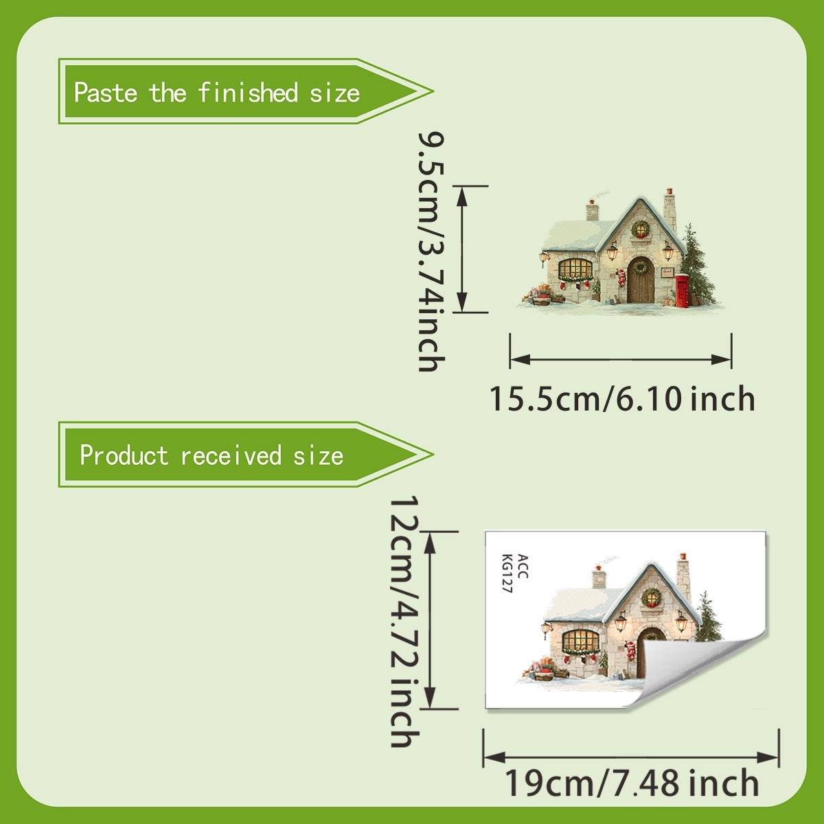 

Рождественская атмосфера Наклейки на стену дома, Рождественское украшение комнаты Наклейки на стену 12*19 cm