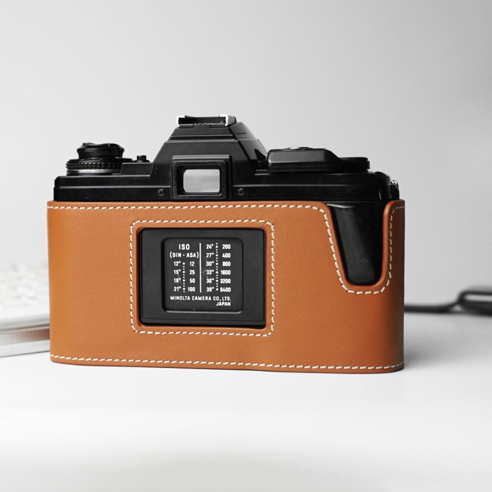 For Minolta X 700 Case Film Camera Protective Case X-700 Leather Camera Half Case Film Camera Genuine Leather Cowhide Bag