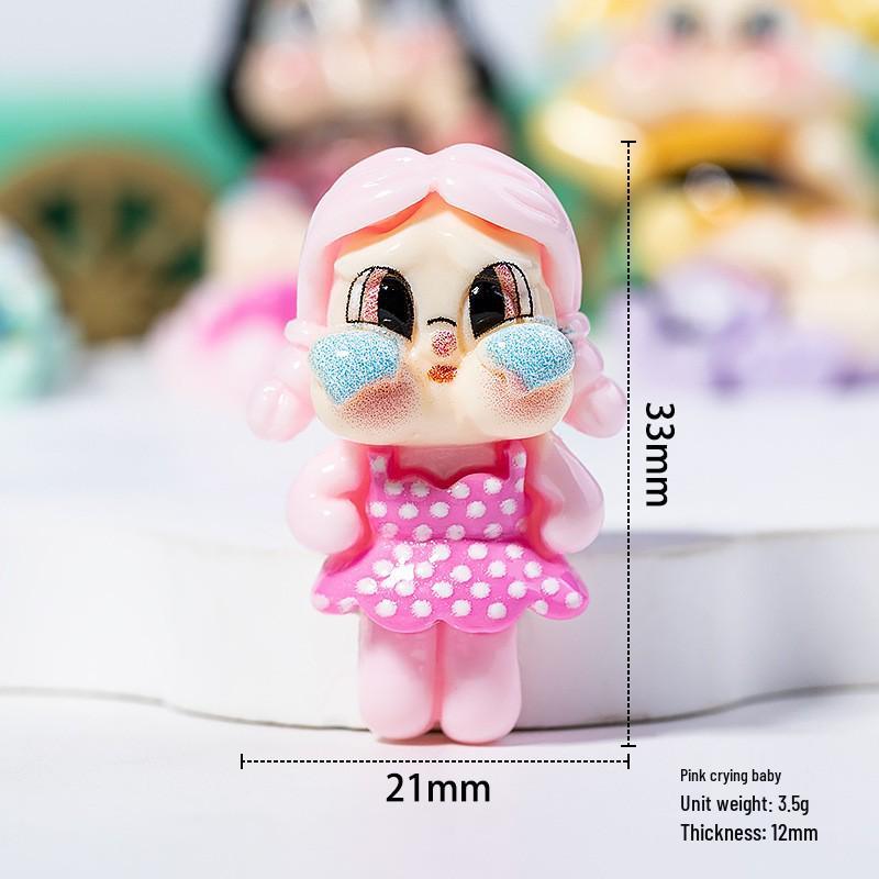 Crying Baby Resin Accessories: Cartoon Cream Glue Phone Case Patches, Kids' Hair Accessories, Fridge Magnets & Decoration Materials