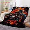Motocross Modern Retro Motorcycle Soft Flannel Blanket for Bed Bedroom Sofa Picnic,Throw Blanket for Cover Outdoors Leisure Gift