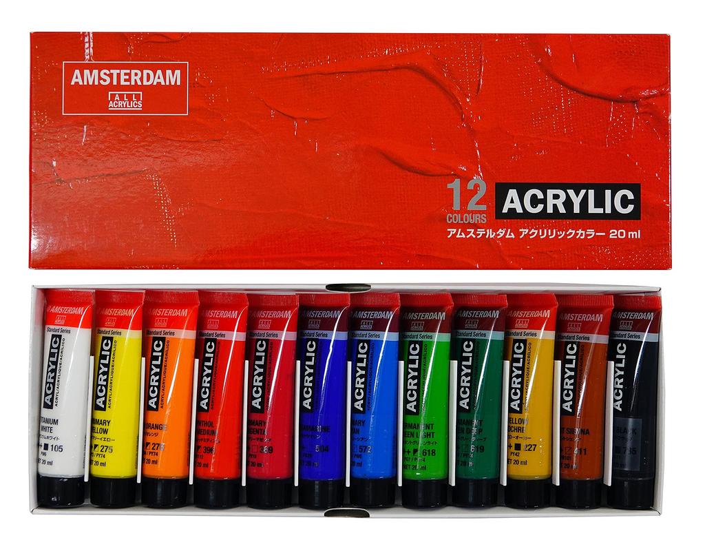 Talens Japan Talens Acrylic Paint Amsterdam Acrylic Color 12 Color Set 20ml AAC-12 (No. 6)