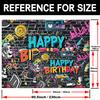 1 piece / 1 piece / 1 piece Retro 80s/90s graffiti background fabric Suitable for birthday party decorationDJH