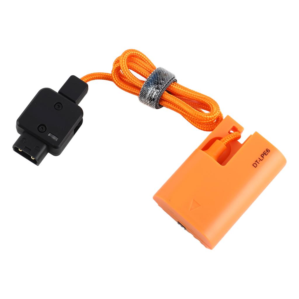 ZGCINE DT LPE6 D Tap To LP E6NH Dummy Battery with Braided Wire DC Coupler Accessory for Canon R R5 R6 R5 C R7 R6 Mark