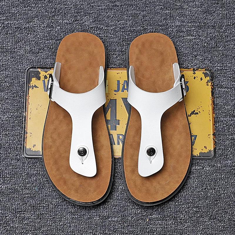 Fashion New Design Men's Sandals Summer Anti Slip Beach Shoes Handmade Male Slippers New Flip-flops Casual Outwear Men Half Drag Sandals