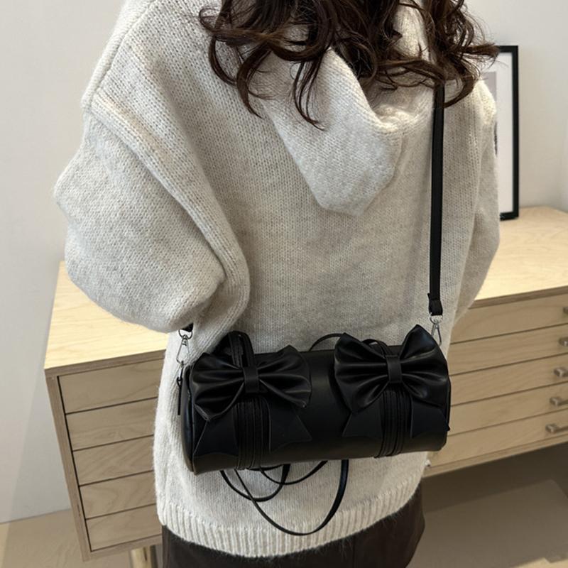 Yogodlns New Model Features Niche High-end Underarm Bag Trendy Bow Design Fashionable Women's Pillow Bag, and A Crossbody Handbag