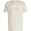 Adidas Letter Round Neck Short Sleeve T-Shirt Unisex Tops Light-Brown JJ3870
