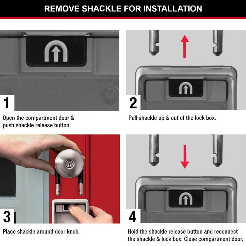 Master Lock Portable Light Up Dial Key Safe with Shackle, Medium, Outdoor