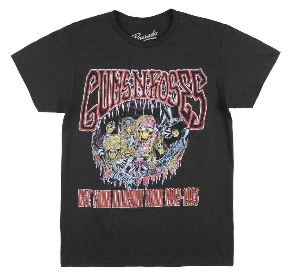 RARE! HOT Guns N Roses Use Your Illusions Tour 1992-1993 Mens Licensed T-Shirt Unisex T-Shirt XXL