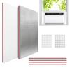 2 Pieces Window AC Insulation Panels Foam Waterproof Window AC Side Panels With Adhesive Aluminum Foil Noise Reduction