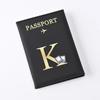 Husă pentru pașaport din piele imprimată cu litere Bărbați Femei Suport pentru pașaport Clip pentru bilet de avion Huse pentru pașapoarte Suport pentru identitate Suport card de credit