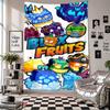 WandbehangBlox Fruits Kunst Hängendes Tuch Dekorative Hintergrundabdeckung für die Raumdekoration