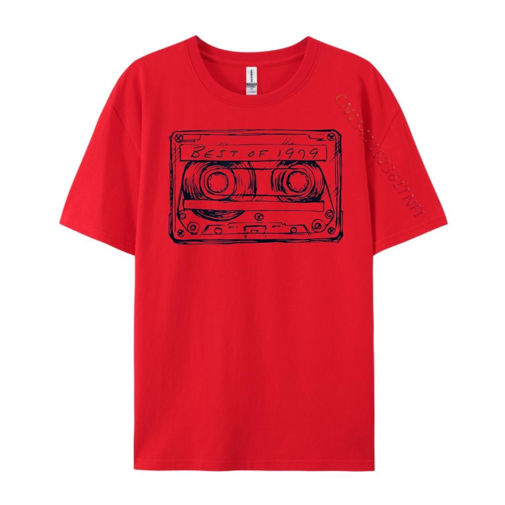 40th Birthday Shirts Best Of 1979 Mix Cassette Tape Graphic Tees Unisex Luxury TShirt Black Graphic T Shirts Unisex Clothes S