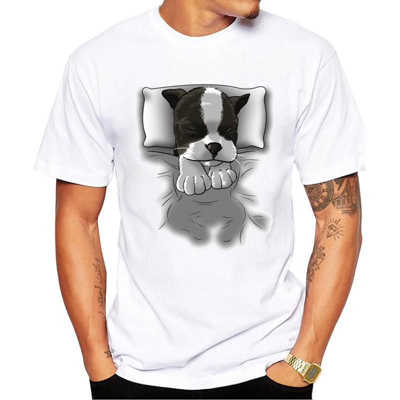 

Men s Novelty Customied Streetwear T Shirt Summer Basic Boy Tee Shirts Fashion Cute Koala/ Pug Sleeping T-shirt 4XL