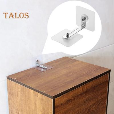 2Pcs Furniture Anti-falling Device No Drilling Required L Bracket Transparent Seamless Adhesive Wall Anti Tip Bracket Kit for Baby Proofing Secure