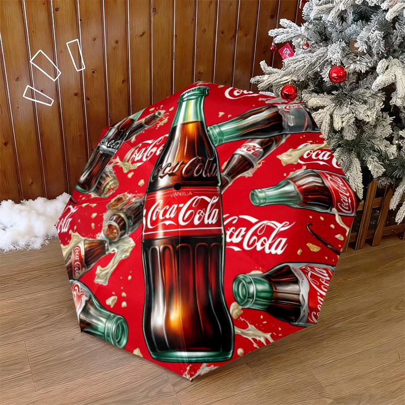 Christmas Gift Halloween Theme Bear Truck Coca Cola umbrella is suitable for all seasons, including home travel and outdoor activities Y13