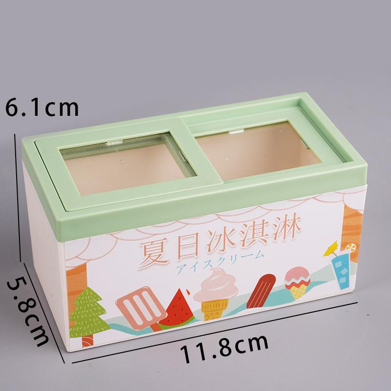 Simulation Resin Accessories Ice Cream Cabinet Cartoon Animal Popsicle Diy Jewelry Accessories Materials Children'S Play House Toys