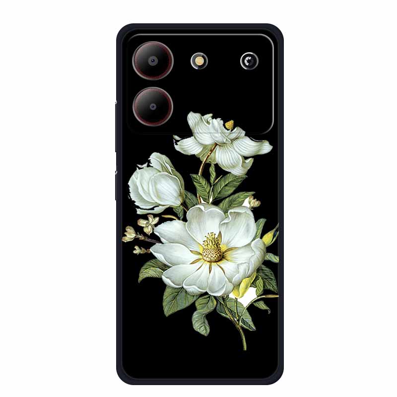 For ZTE Blade A54 Case Cute Cartoon Cat Black Silicone Soft Phone Case For ZTE Blade A54 4G Back Cover Case A 54 6.6" Funda Capa