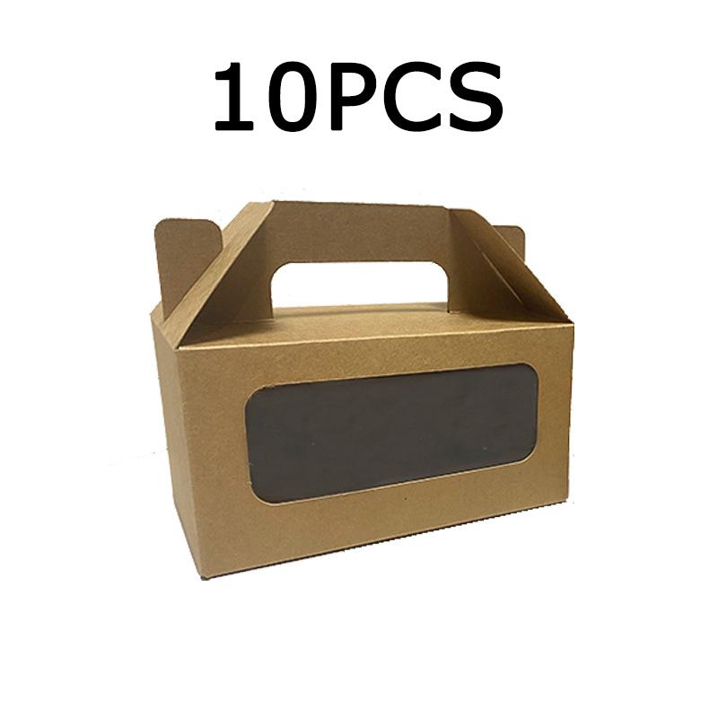 

WTEMPO Коробки для угощений в виде декора для вечеринок, складные бумажные подарочные коробки, выгодное предложение для подарков, хрупкие предметы, самодельные граффити-коробки с ручкой, универсальные упаковочные коробки 10pcs хаки