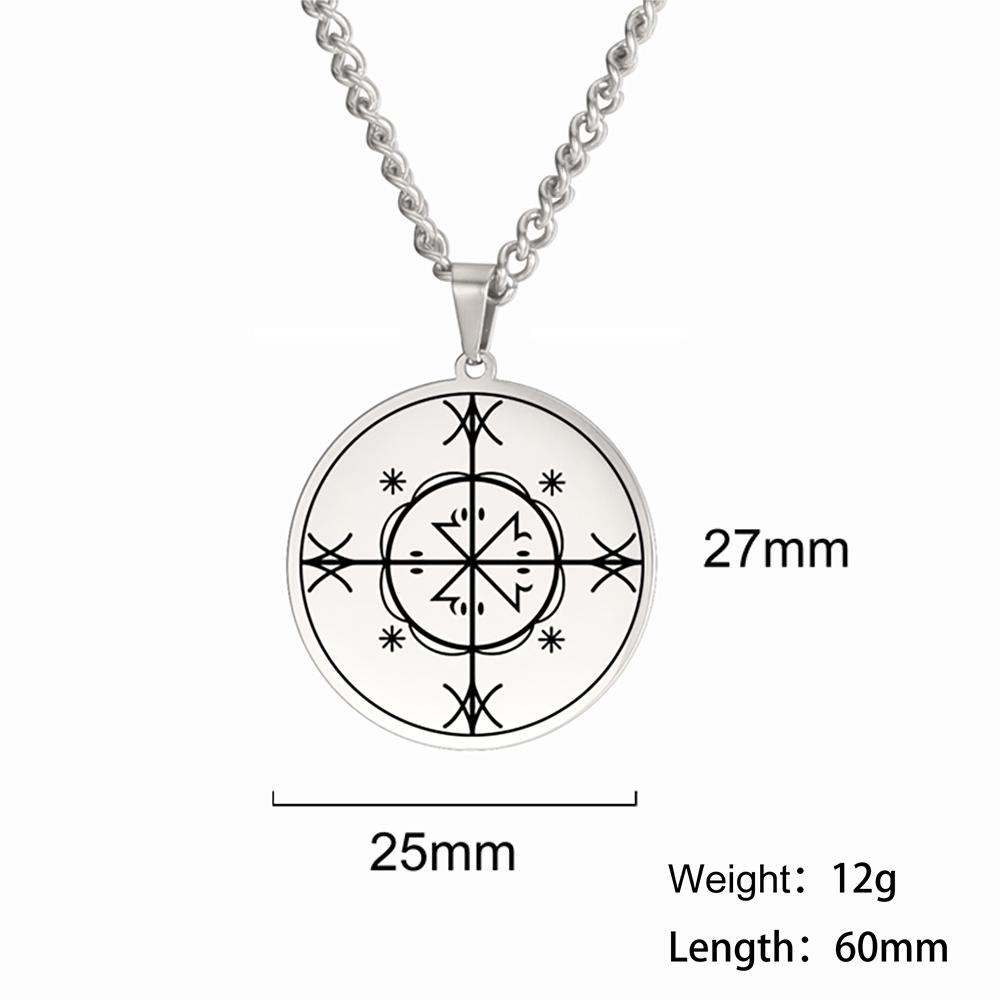 Dawapara Papa Legba Voodoo Halskette Ritual Altar Anhänger Ezili Dantor Vodou Loa Veve Symbol Okkultes Amulett Edelstahl